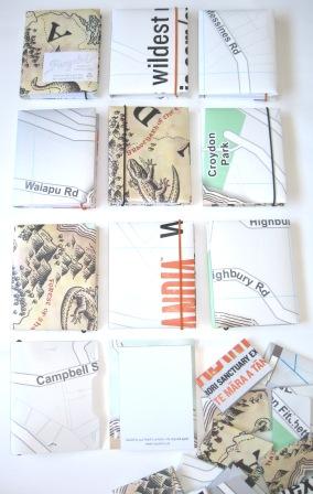 Recycled stationery made from Zealandia's Adshel posters and donated to help raise funds.